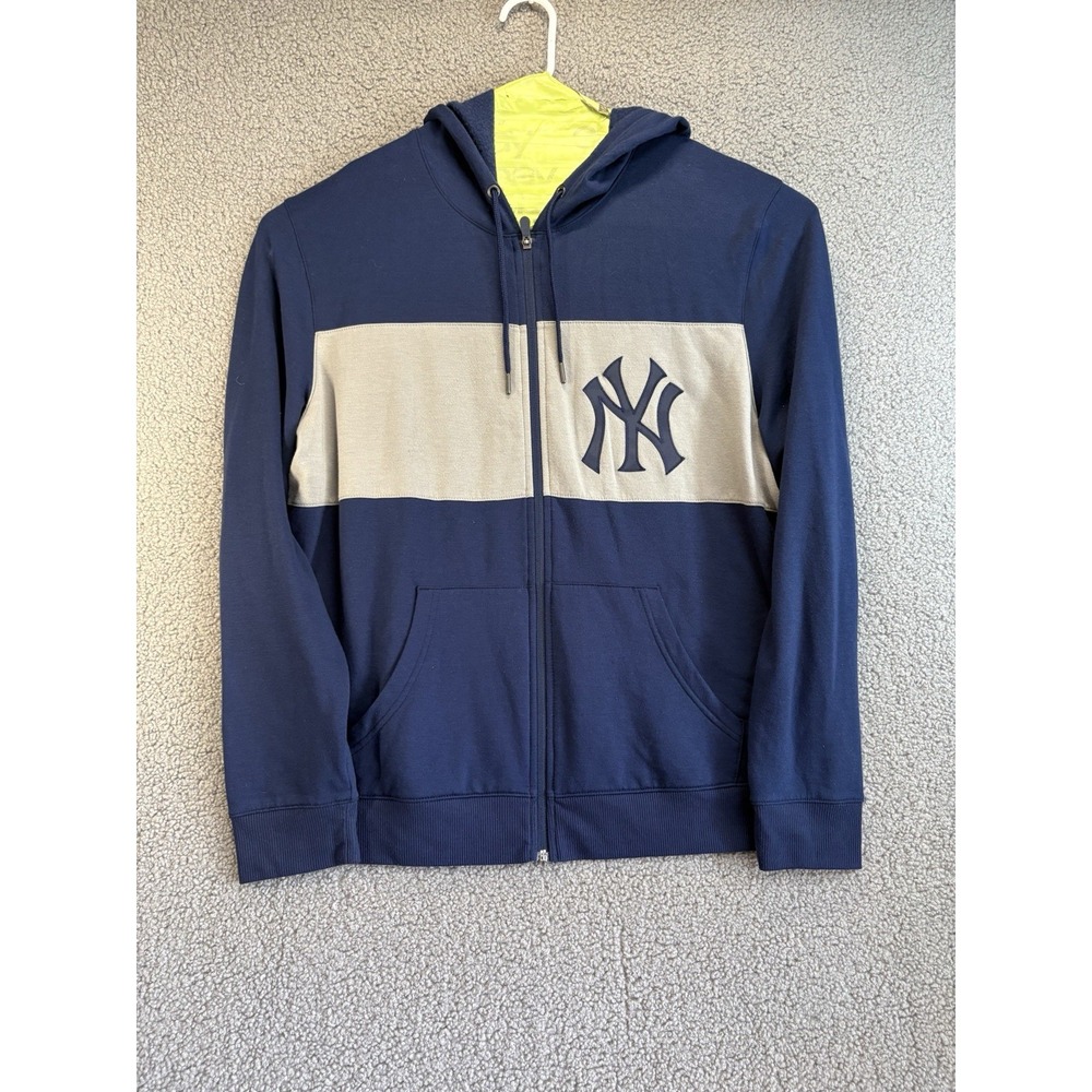 Fabatics New York Yankees MLB Full Zip Baseball Jacket‎ Mens XL Navy
